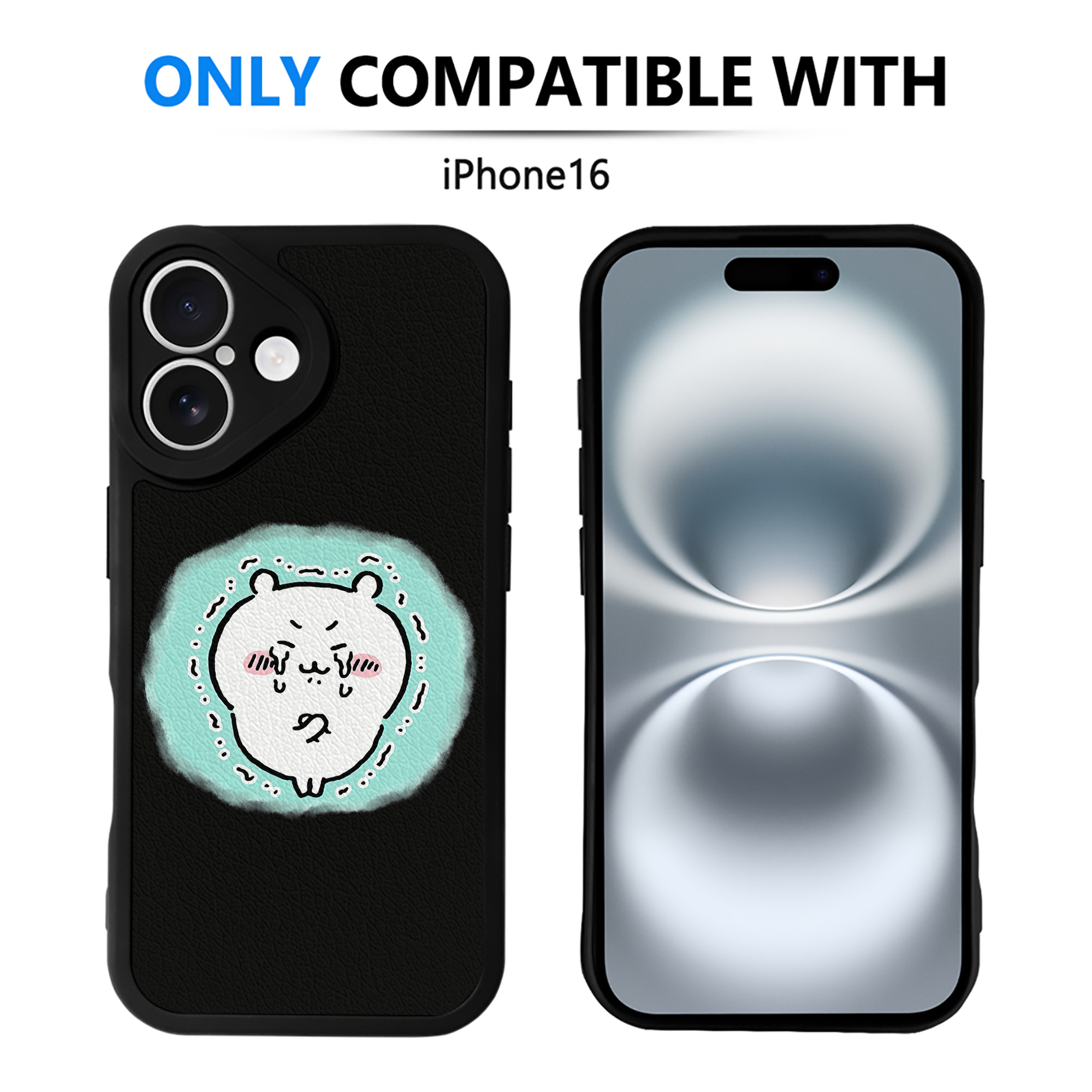 （画像用） ちいかわ ちいかわ Chii-kawa chiikawa 【iPhone 16シリーズ対応】シリコンスマホケース（レザー調） 材質：シリコン
